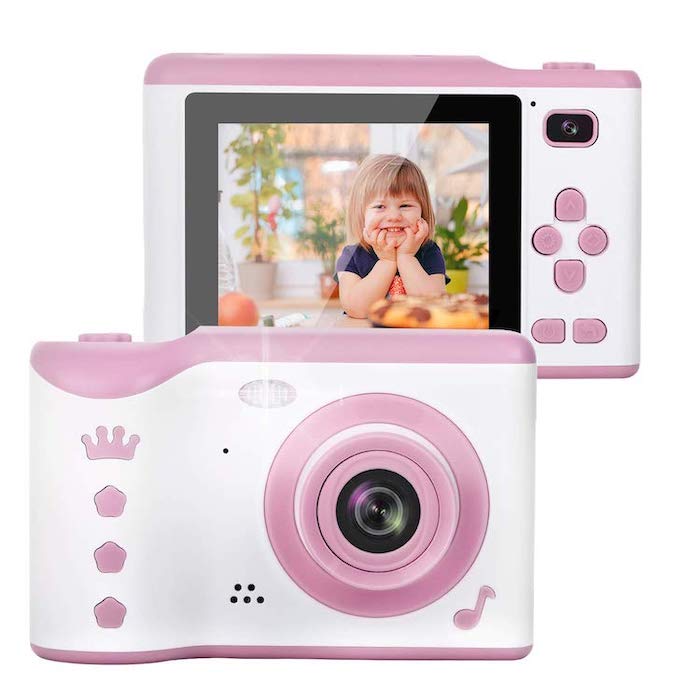 Pink Case for Camera for Kids and Kids Action Camera Accessories 5.5 x 4.3 x 2.6 inch Shockproof Storage Box fits for Most Kids Camera Kids Camera Case Compatible with MINIBEAR Kids Camera
